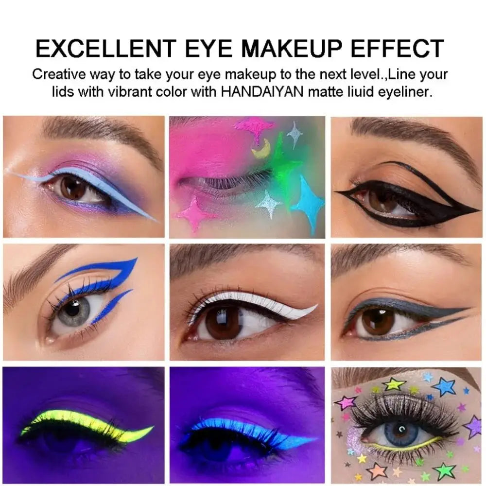 Swatch colors of the eyeliner set