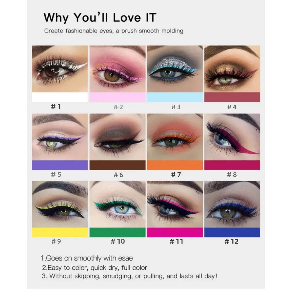 Neon eyeliner color payoff