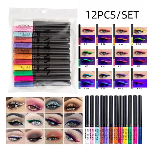 12-color neon eyeliner set full display